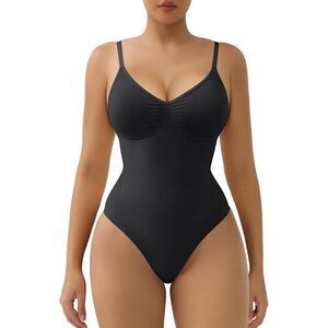 NWT SHAPERX Women's Shapewear Bodysuit Tummy Control Body Shaper Body Suit, L/XL